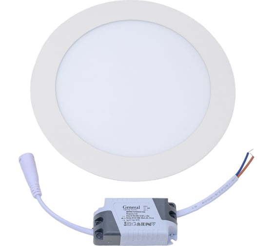 Светодиодный встраиваемый светильник General Lighting Systems круг 14W 924лм D168 412800