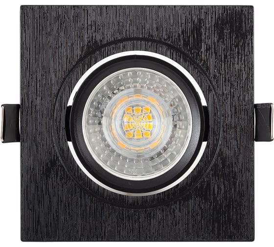 Встраиваемый светильник DENKIRS DK3021-BK IP 20, 10 Вт, GU5.3, LED, черный, пластик 529037 1