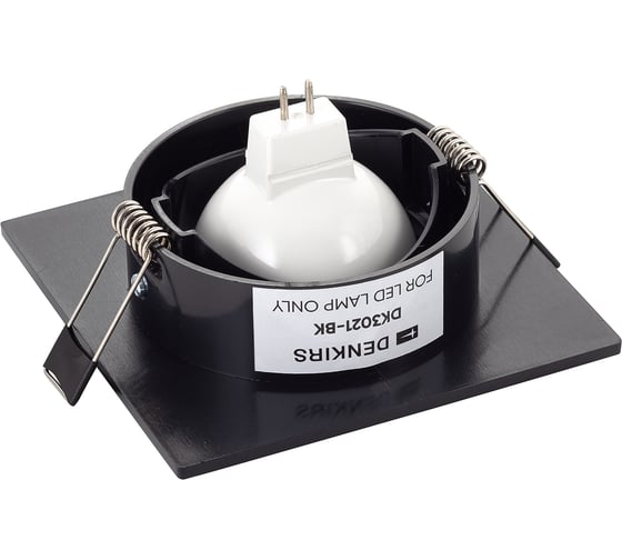 Встраиваемый светильник DENKIRS DK3021-BK IP 20, 10 Вт, GU5.3, LED, черный, пластик 529037