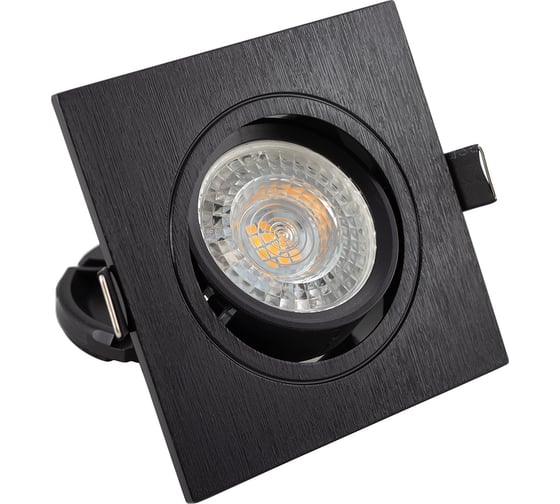 Встраиваемый светильник DENKIRS DK3021-BK IP 20, 10 Вт, GU5.3, LED, черный, пластик 529037