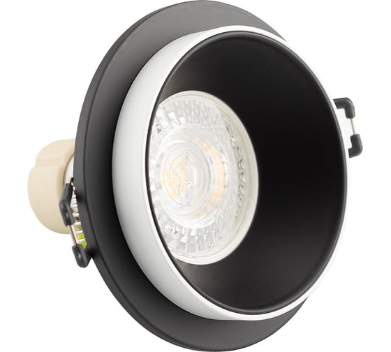 Встраиваемый светильник DENKIRS DK2400-BK IP 20, 50 Вт, GU10, черный, алюминий 545337