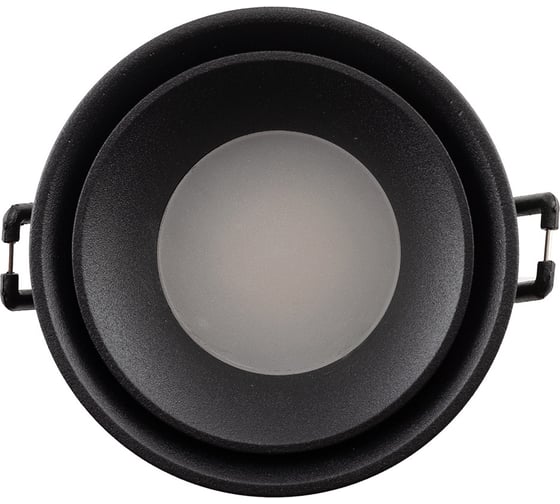 Встраиваемый светильник DENKIRS DK2403-BK влагозащ., IP 44, 5 Вт, GU10, черный, алюминий 545348