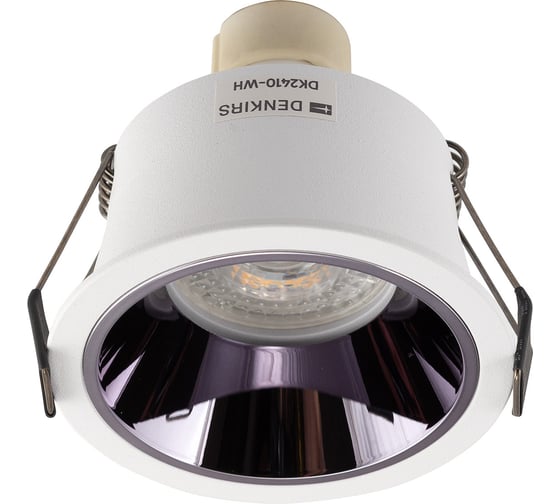 DENKIRS DK2410-WH Встраиваемый светильник, IP 20, 50 Вт, GU10, бело-черный, алюминий 545342 1