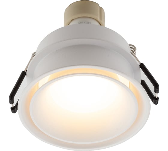 Встраиваемый светильник DENKIRS DK2403-WH влагозащ., IP 44, 5 Вт, GU10, белый, алюминий 545347 1