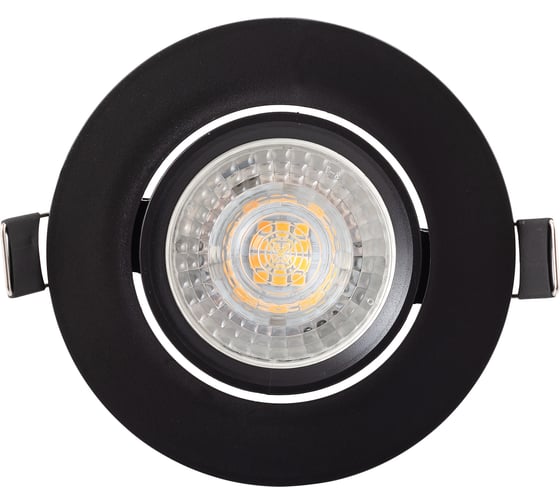 Встраиваемый светильник DENKIRS DK3020-BK IP 20, 10 Вт, GU5.3, LED, черный, пластик 529035 1