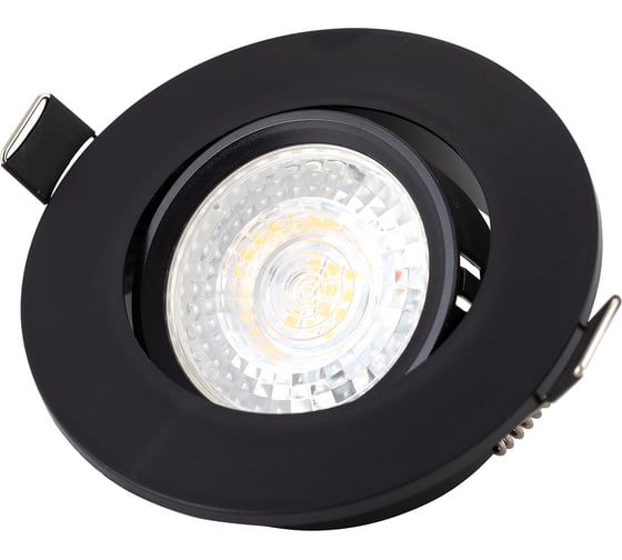 Встраиваемый светильник DENKIRS DK3020-BK IP 20, 10 Вт, GU5.3, LED, черный, пластик 529035