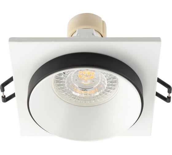 Встраиваемый светильник DENKIRS DK2402-BK IP 20, 50 Вт, GU10, черный, алюминий 545339 1