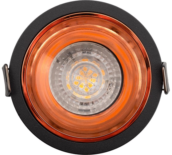 Встраиваемый светильник DENKIRS DK2410-BK IP 20, 50 Вт, GU10, черно-коричневый, алюминий 545340