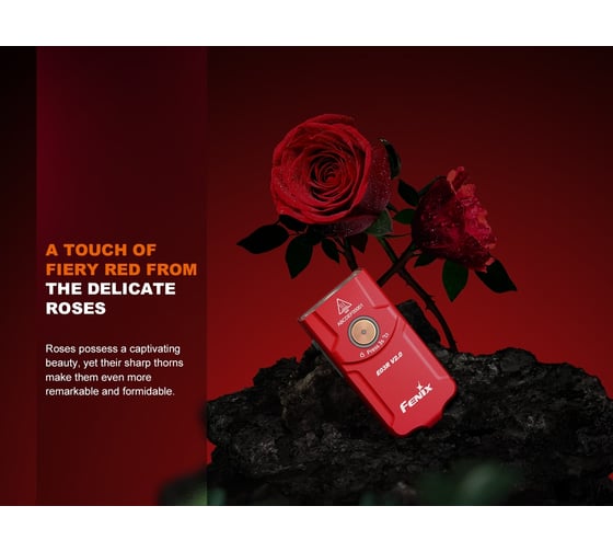 Фонарь Fenix E03R V2.0 красный E03RV20RED