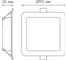 Светильник Gauss elementary downlight квадрат 5,5w 460lm 4000k 170-260v ip20 95×26 монтаж белый led 998420205 4