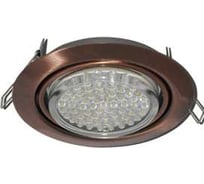 Светильник встраиваемый поворотный Ecola Gx53 ft9073 черненая медь (antique copper) 40x120 FP5390ECB