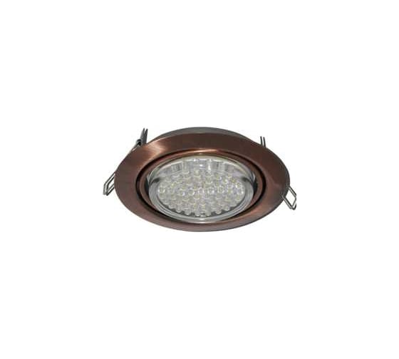 Светильник встраиваемый поворотный Ecola Gx53 ft9073 черненая медь (antique copper) 40x120 FP5390ECB 1