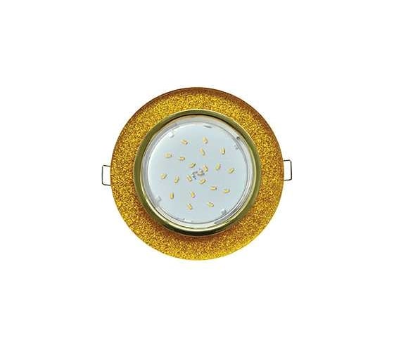 Светильник Ecola Gx53 h4 5310 glass стекло круг золото - золотой блеск 38x126 (к+) FQ53RNECH 1