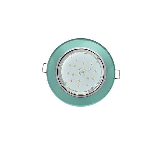 Светильник Ecola Gx53 h4 5310 glass стекло круг хром - изумруд 38x126 (к+) FC53RNECH 1