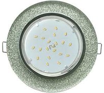 Светильник Ecola Gx53 h4 5310 glass стекло круг хром - серебряный блеск 38x126 (к+) FS53RNECH