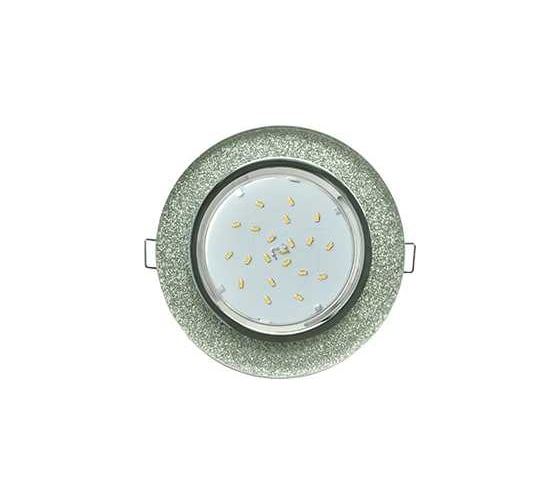 Светильник Ecola Gx53 h4 5310 glass стекло круг хром - серебряный блеск 38x126 (к+) FS53RNECH 1