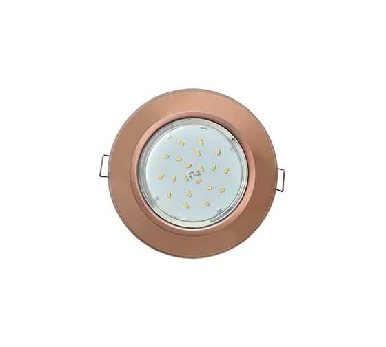 Светильник Ecola Gx53 h4 5310 glass стекло круг черненая медь - янтарь 38x126 (к+) FA53RNECH