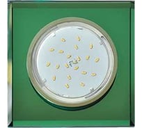 Светильник Ecola Gx53 h4 5311 glass стекло квадрат скошенный край хром - изумруд 38x120x120 (к+) FC53SNECH