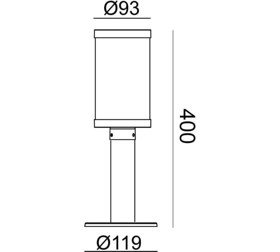 Напольный светильник ESCADA E27*40W IP44 Dark grey 30003G/01