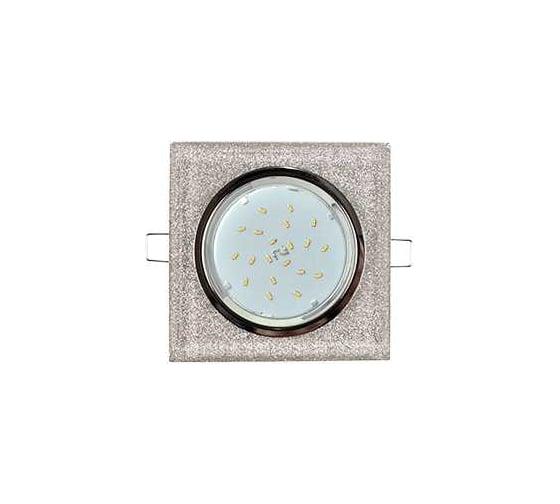 Светильник Ecola Gx53 h4 5311 glass стекло квадрат скошенный край хром - серебряный блеск 38x120x120 (к+) FS53SNECH 1