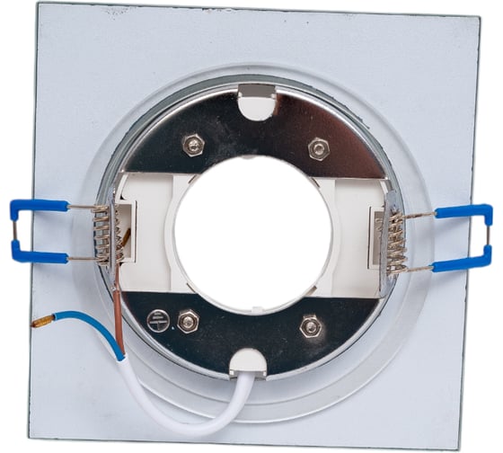 Светильник Ecola Gx53 h4 5311 glass стекло квадрат скошенный край хром - хром (зеркальный) 38x120x120 (к+) FM53SNECH