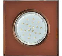 Светильник Ecola Gx53 h4 5311 glass стекло квадрат скошенный край черненая медь - янтарь 38x120x120 (к+) FA53SNECH