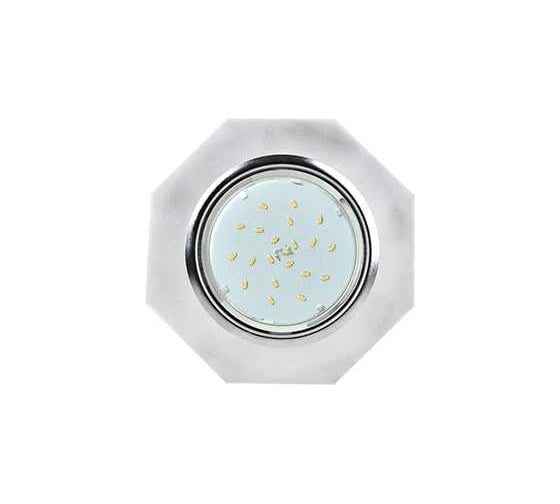 Светильник Ecola Gx53 h4 5312 glass стекло 8-угольник с прямыми гранями хром - матовый 38x133 (к+) FL538AECH 1