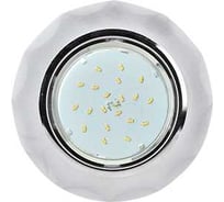 Светильник Ecola Gx53 h4 5313 glass стекло круг с вогнутыми гранями хром - матовый 38x126 (к+) FL53RCECH