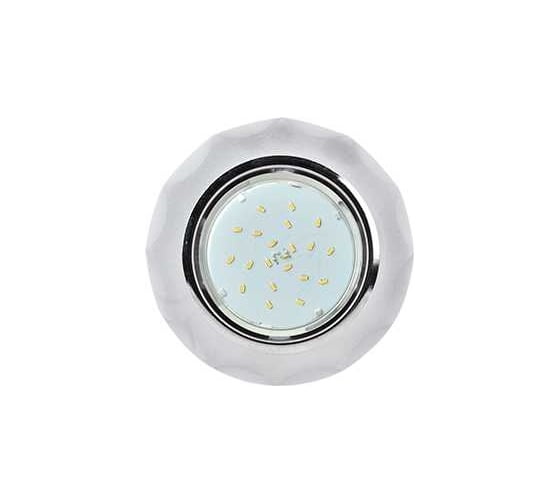 Светильник Ecola Gx53 h4 5313 glass стекло круг с вогнутыми гранями хром - матовый 38x126 (к+) FL53RCECH