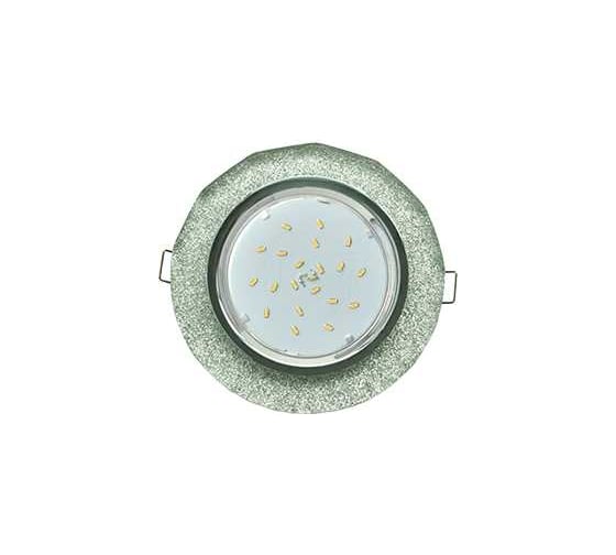 Светильник Ecola Gx53 h4 5313 glass стекло круг с вогнутыми гранями хром - серебряный блеск 38x126 (к+) FS53RCECH 1
