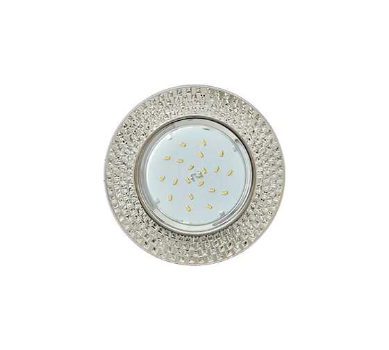 Светильник Ecola Gx53 h4 5319 glass круг с прозр. мозаикой/фон зерк./центр.часть хром 40x123 (к+) FC53RMECB 1
