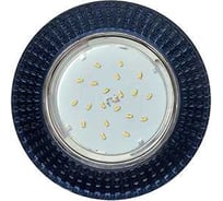 Светильник Ecola Gx53 h4 5319 glass круг с черной мозаикой/фон черный./центр.часть хром 40x123 (к+) FB53RMECB