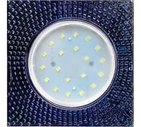 Светильник Ecola Gx53 h4 5320 glass квадрат с черной мозаикой/фон черный/центр.часть хром 40x123x123 (к+) FL53SGECB