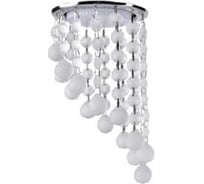 Светильник Ecola Gx53 h4 5344 glass круглый с большими хрусталиками на подвесе "под скос" матовый /хром 225x110 (к+) FY53RVECB