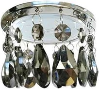 Светильник Ecola Gx53 h4 5350 glass круг с каплевидными хруст. на прямом подвесе тонированный / хром 102x105 (к+) SF53RVECB