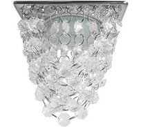 Светильник Ecola Gx53 h4 5358 glass квадрат "хрустальная гроздь" прозрачный / хром 150x110x110 (к+) FR53RVECB