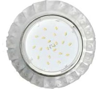 Светильник Ecola Gx53 h4 5361 glass круг с крупными матовыми стразами конус/фон мат./центр.часть хром 52x120 (к+) FN53RGEFB