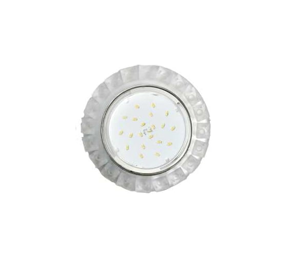 Светильник Ecola Gx53 h4 5361 glass круг с крупными матовыми стразами конус/фон мат./центр.часть хром 52x120 (к+) FN53RGEFB 1