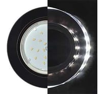 Светильник Ecola Gx53 h4 ld5310 glass стекло круг с подсветкой черный хром - черный 38x126 (к+) SP53RNECH