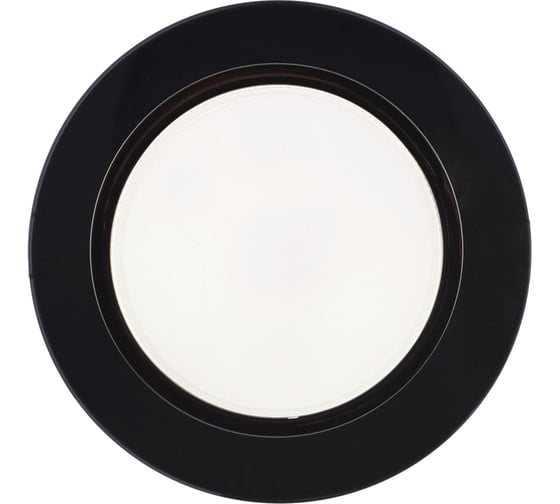 Светильник Ecola Gx53 h4 ld5310 glass стекло круг с подсветкой черный хром - черный 38x126 (к+) SP53RNECH