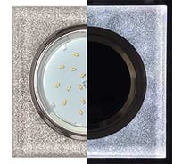 Светильник Ecola Gx53 h4 ld5311 glass стекло квадрат скошенный край с подсветкой хром - серебряный блеск 38x120x120 (к+) SS53SNECH