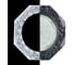 Светильник Ecola Gx53 h4 ld5312 glass стекло 8-угольник с прямыми гранями с подсветкой хром - колотый лед на черном 38x133 (к+) SE538AECH 1