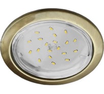 Встраиваемый светильник Ecola Gx53 h4-gl без рефлектора, глубокий черненая бронза 48x106 (к+) FN53GLECB