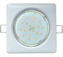 Светильник Ecola Gx53 h4 square open edge квадратный, белый матовый плоский 106x41 (к+) FQ53N4ECB