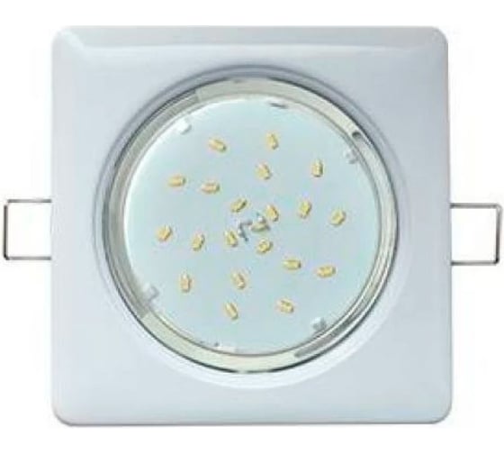 Светильник Ecola Gx53 h4 square open edge квадратный, белый матовый плоский 106x41 (к+) FQ53N4ECB 1