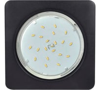 Светильник Ecola Gx53 h4 square open edge квадратный, черный матовый плоский 106x41 (к+) FM53N4ECB