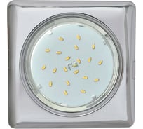 Светильник Ecola Gx53 h4 square квадратный, без рефлектора, хром 107x41 (к+) FC53S4ECB