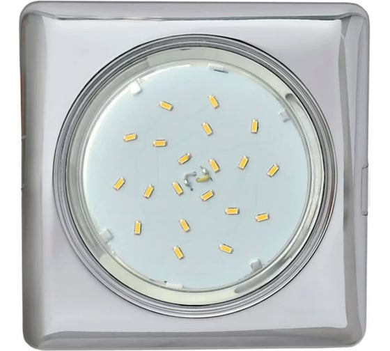 Светильник Ecola Gx53 h4 square квадратный, без рефлектора, хром 107x41 (к+) FC53S4ECB 1