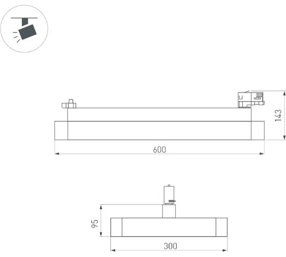 Светильник Arlight LGD-AFINA-4TR-S600x300-50W Day4000 1шт 035495(1)