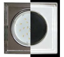 Светильник Ecola Gx53 h4 ld5315 glass стекло квадрат со ступеньками с подсветкой хром - хром (зеркальный) 38x120x120 (к+) SM53SSECH